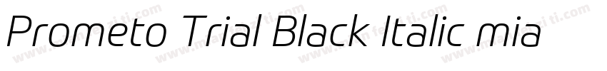 Prometo Trial Black Italic mianfeiz字体转换